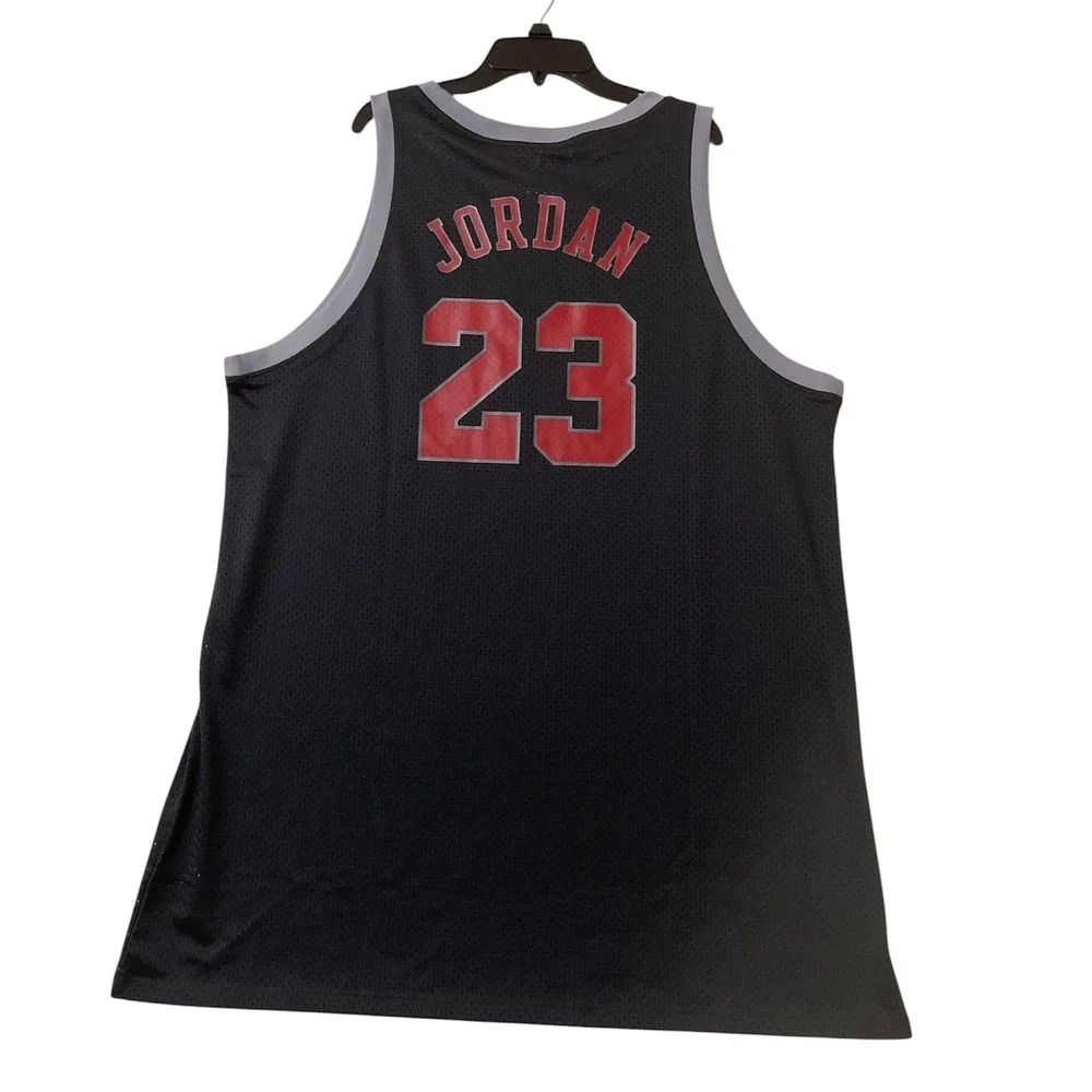 Jordan Womens Mesh Jersey Dress XL Black Grey Red 23 Graphic Sleeveless New - Picture 3 of 12